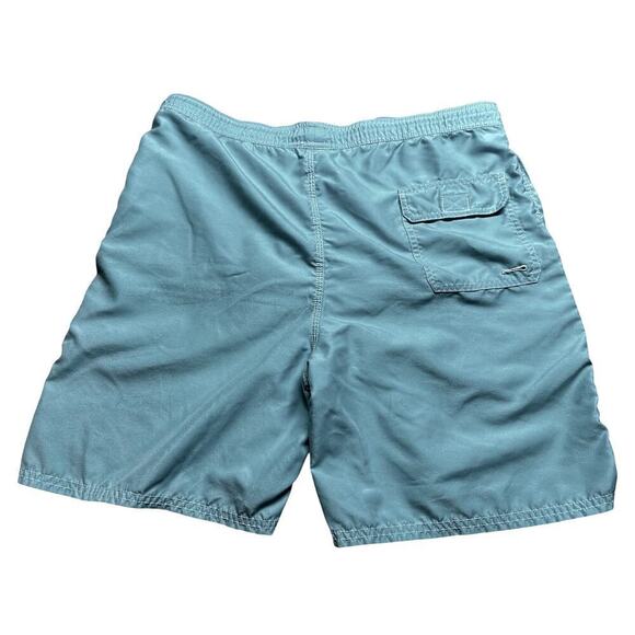 Vineyard Vines Mens Swim Trunks Light Blue with Orange Logo Size Small - Picture 2 of 4